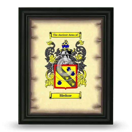 Bledsoe Coat of Arms Framed - Black