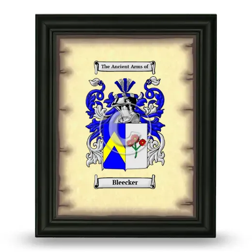 Bleecker Coat of Arms Framed - Black