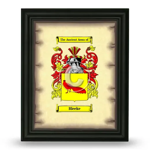 Bleeke Coat of Arms Framed - Black