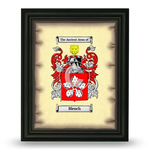 Blench Coat of Arms Framed - Black