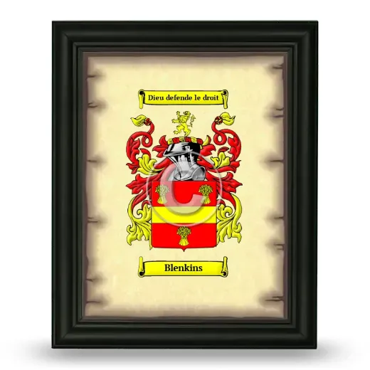 Blenkins Coat of Arms Framed - Black