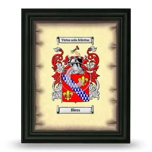 Bless Coat of Arms Framed - Black