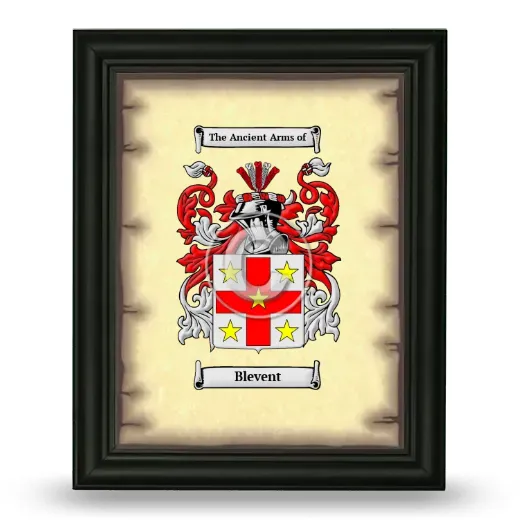 Blevent Coat of Arms Framed - Black
