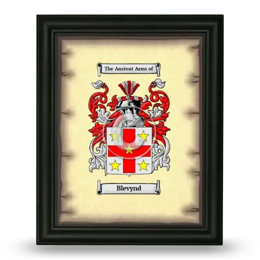 Blevynd Coat of Arms Framed - Black
