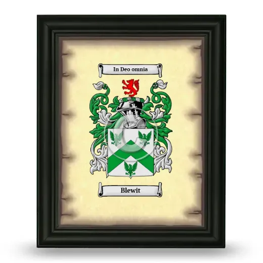 Blewit Coat of Arms Framed - Black