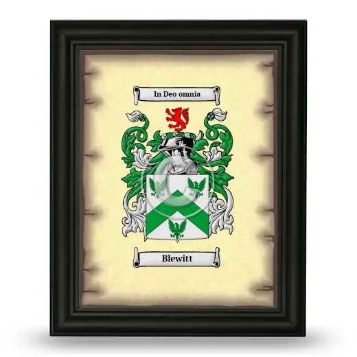 Blewitt Coat of Arms Framed - Black