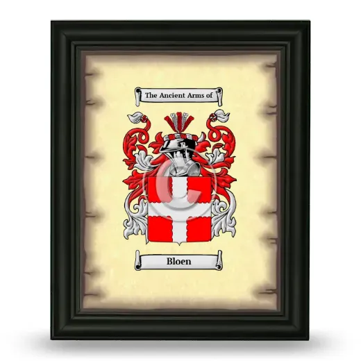 Bloen Coat of Arms Framed - Black