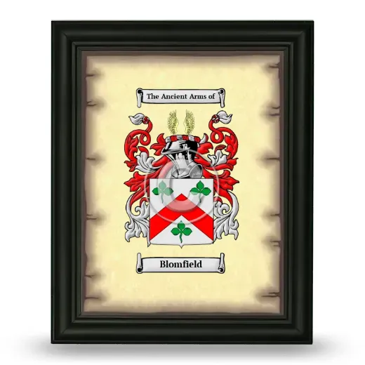 Blomfield Coat of Arms Framed - Black