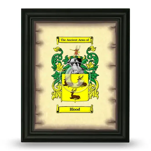 Blood Coat of Arms Framed - Black
