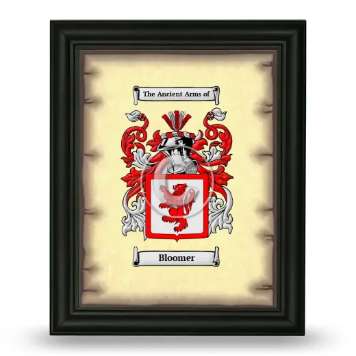 Bloomer Coat of Arms Framed - Black