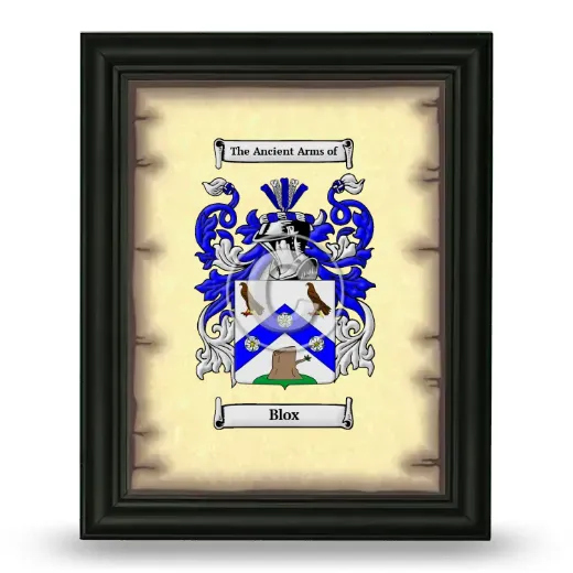 Blox Coat of Arms Framed - Black