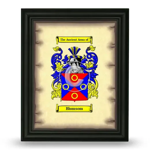 Blumsom Coat of Arms Framed - Black