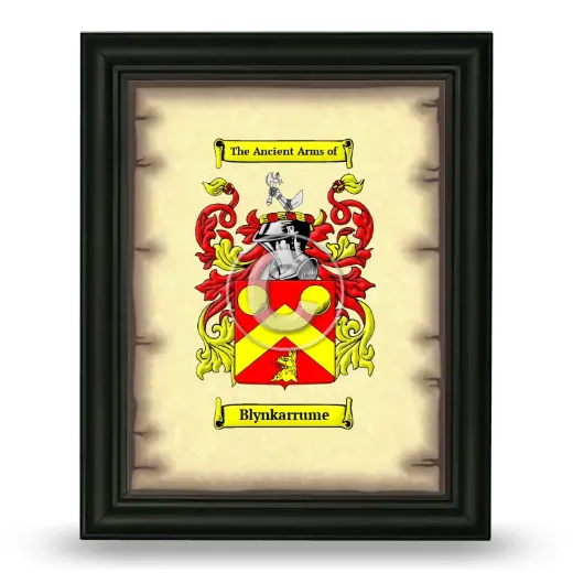 Blynkarrume Coat of Arms Framed - Black