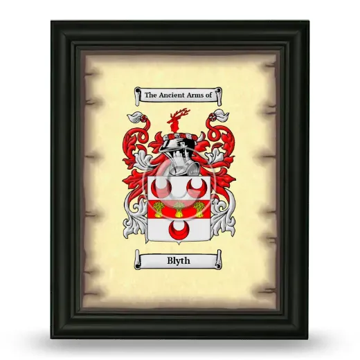 Blyth Coat of Arms Framed - Black