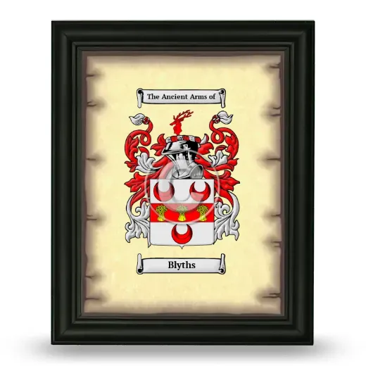 Blyths Coat of Arms Framed - Black