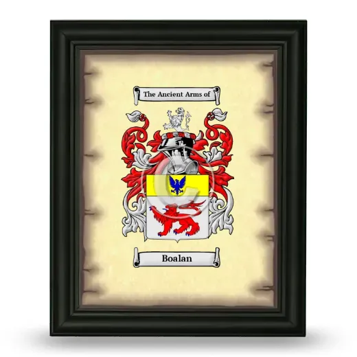Boalan Coat of Arms Framed - Black