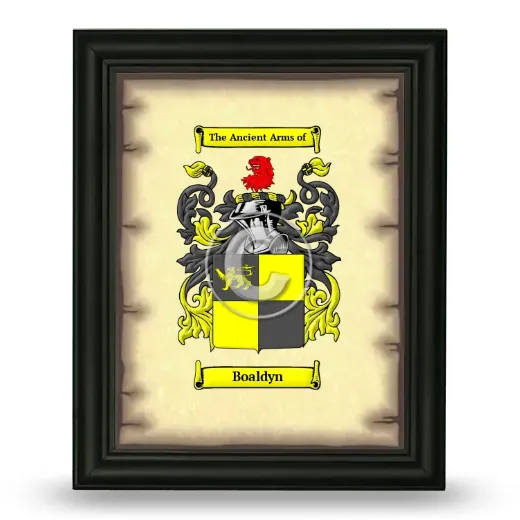 Boaldyn Coat of Arms Framed - Black