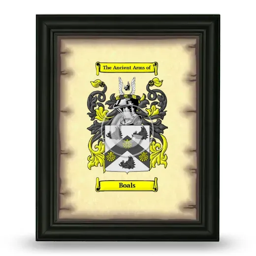 Boals Coat of Arms Framed - Black