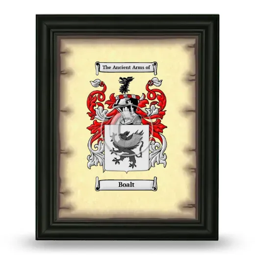 Boalt Coat of Arms Framed - Black