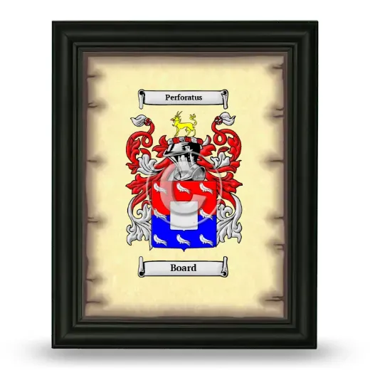 Board Coat of Arms Framed - Black