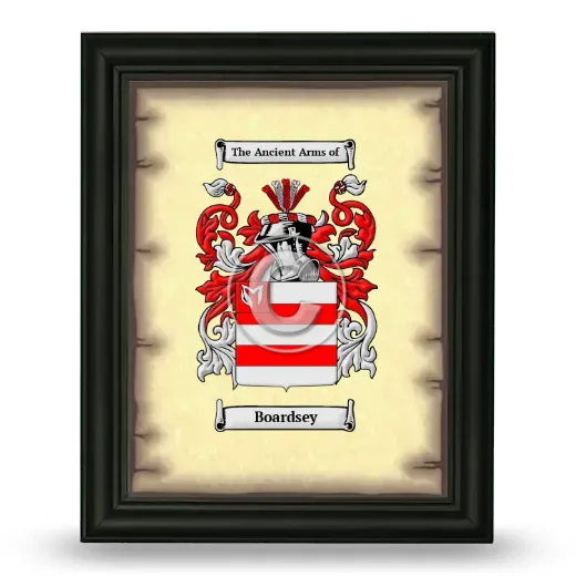 Boardsey Coat of Arms Framed - Black