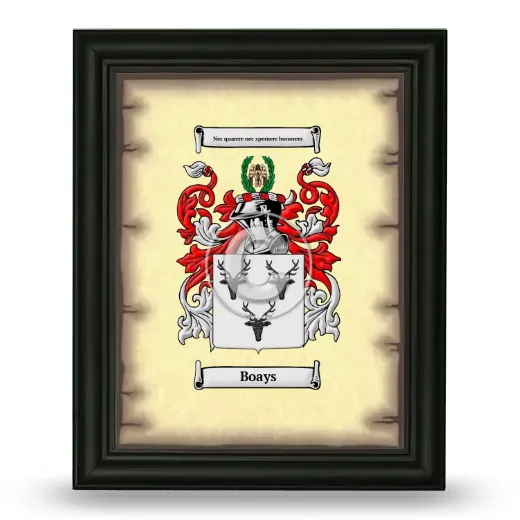 Boays Coat of Arms Framed - Black