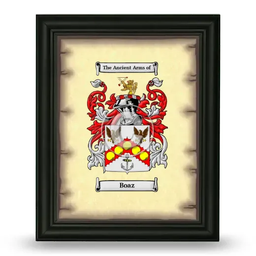 Boaz Coat of Arms Framed - Black