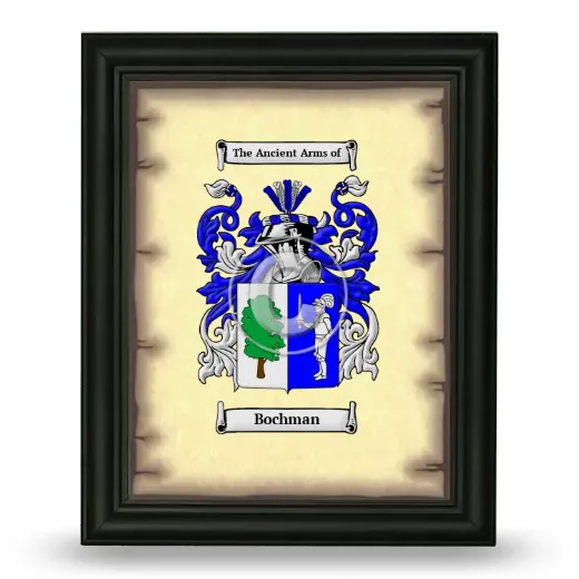 Bochman Coat of Arms Framed - Black
