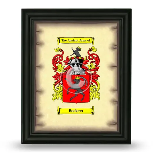 Bockers Coat of Arms Framed - Black
