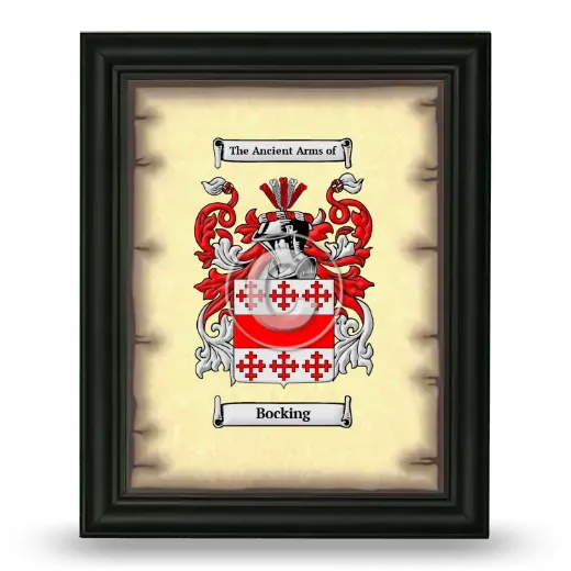 Bocking Coat of Arms Framed - Black