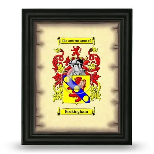 Bockingham Coat of Arms Framed - Black