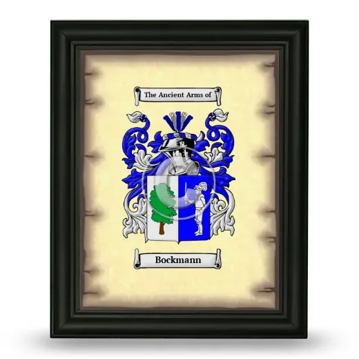 Bockmann Coat of Arms Framed - Black