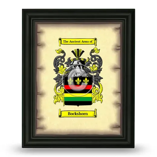 Bockshorn Coat of Arms Framed - Black