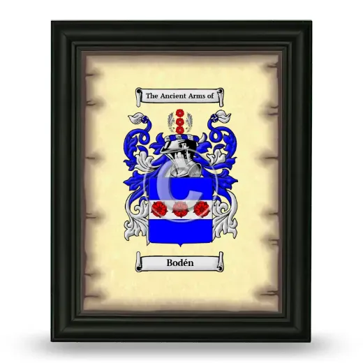 Bodén Coat of Arms Framed - Black