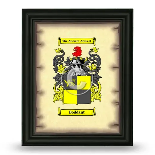 Boddant Coat of Arms Framed - Black