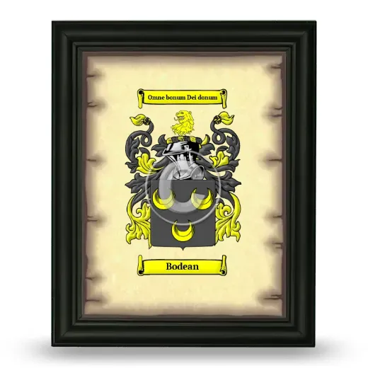 Bodean Coat of Arms Framed - Black