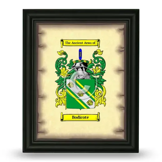 Bodicote Coat of Arms Framed - Black