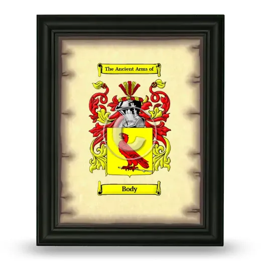 Body Coat of Arms Framed - Black