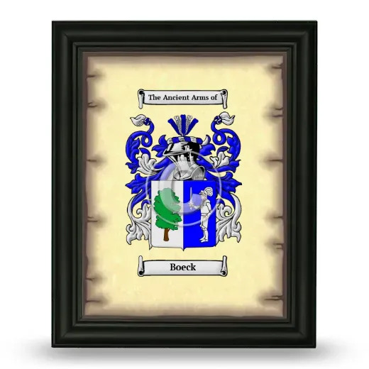 Boeck Coat of Arms Framed - Black
