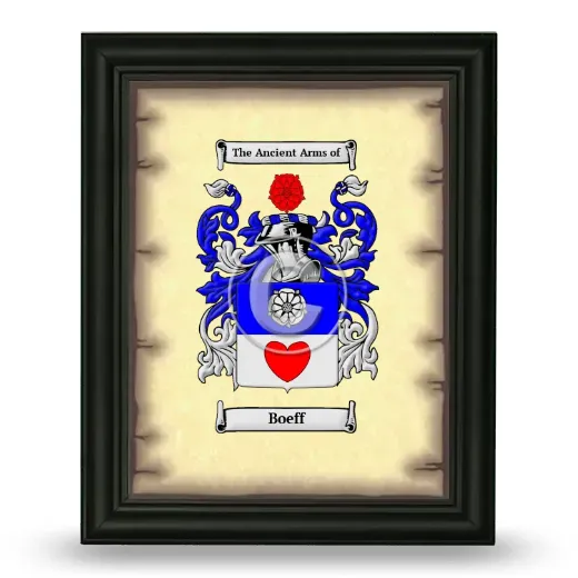 Boeff Coat of Arms Framed - Black