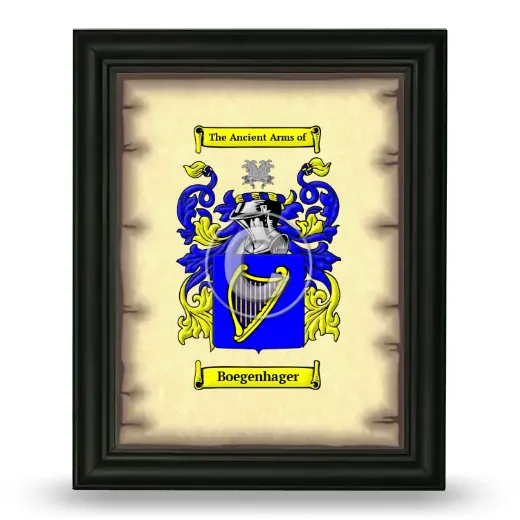 Boegenhager Coat of Arms Framed - Black