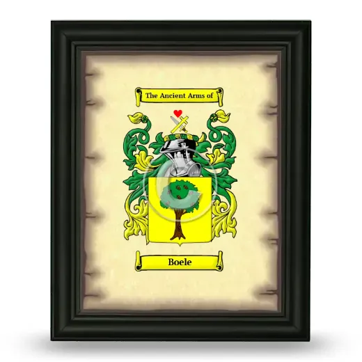 Boele Coat of Arms Framed - Black