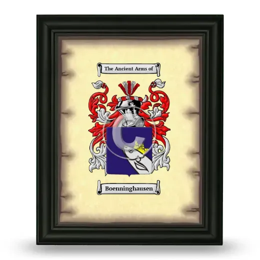 Boenninghausen Coat of Arms Framed - Black