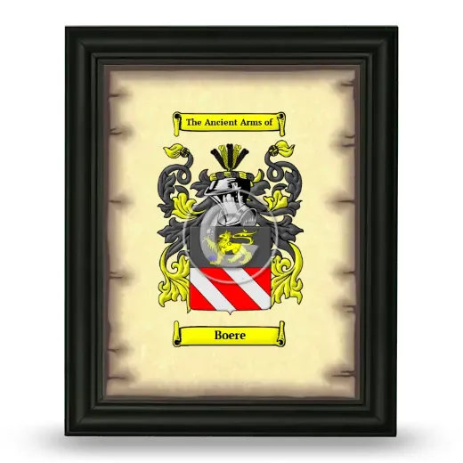 Boere Coat of Arms Framed - Black