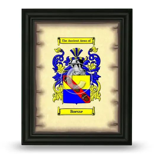 Boesse Coat of Arms Framed - Black