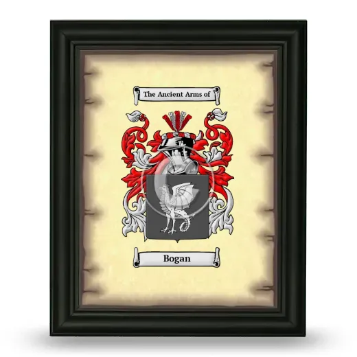 Bogan Coat of Arms Framed - Black