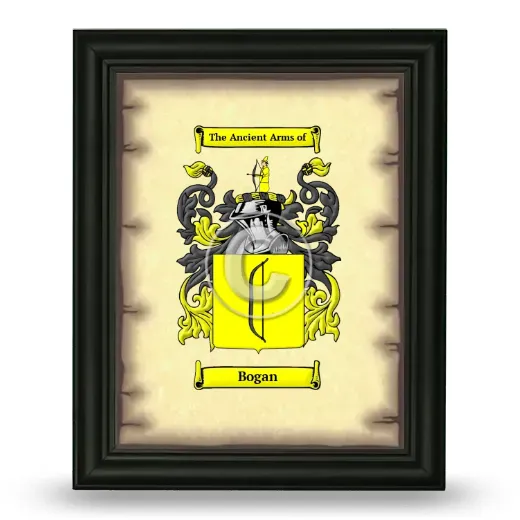 Bogan Coat of Arms Framed - Black
