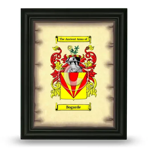 Bogarde Coat of Arms Framed - Black