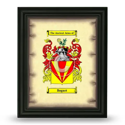 Bogart Coat of Arms Framed - Black