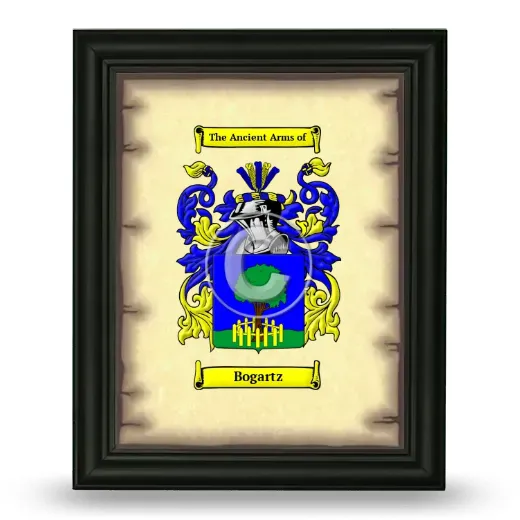 Bogartz Coat of Arms Framed - Black